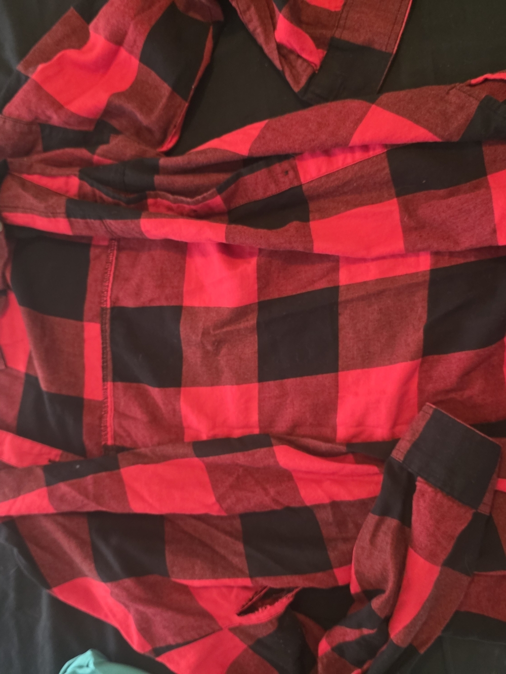 Old Navy Red and Black Buffalo Plaid Button-Down Shirt